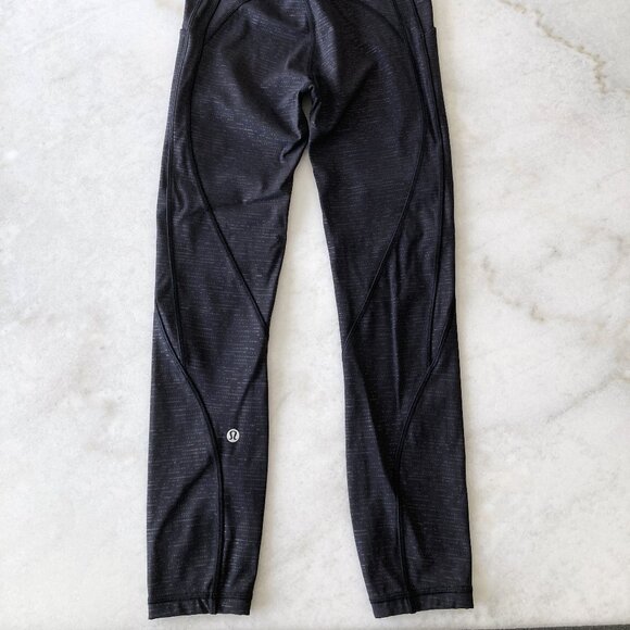 NWOT! New Lululemon Time To Sweat leggings / tights crop 23" (code emboss black) - Picture 11 of 14